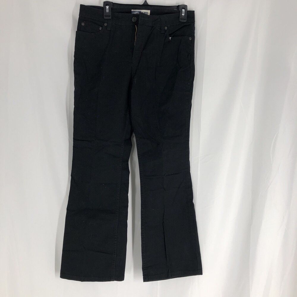 Levi's Strauss Signature Jeans Womens 12 Short Black At Waist Bootcut Stretch